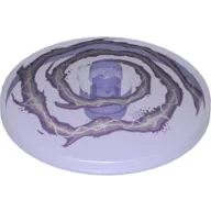 Dish 4 x 4 Inverted [Radar] with White and Lavender Electricity Print