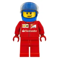 Race Driver, Red Torso, Red Legs, Blue Helmet, Ferrari 1