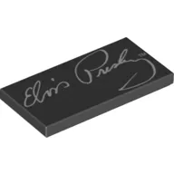 Tile 2 x 4 with 'Elvis Presley' Signature Print