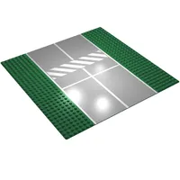 Baseplate 32 x 32 with 7-Stud Straight with Runway / Road Crosswalk Print