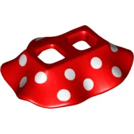 Minifig Hipwear Skirt with 16 White Polka Dots Print (Minnie)