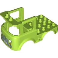 Duplo Truck Body, with License Plate '833ZZ', Headlights, and Grille Print