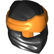 Wrap with Long Back Knot, Orange Band Pattern