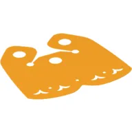 Neckwear Cape, Short, Curved Bottom, 3 Top Holes and Heart Shaped Holes