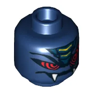 Minifig Head Rattla, Red Snake Eyes, Mouth with Fangs Print [Hollow Stud]