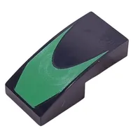 Slope Curved 2 x 1 No Studs with Bright Green Shape print