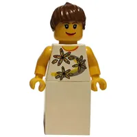 Bride, White Dress with 3 Flowers