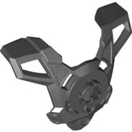 Large Figure Chest Cover, Armour with Trapezoid Shoulders, Marbled Flat Silver Pattern