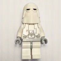 Snowtrooper, Light Bluish Gray Hips, Neck Bracket with Printed 1 x 1 Tile