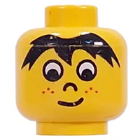 Minifig Head Time Cruisers Timmy / Soccer Player, Bangs and Freckles Print