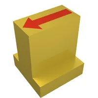 Duplo Brick 2 x 2 x 2 with 1 x 2 Center with Red Straight Arrow Print (Train Track Switching Control)