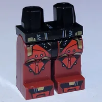 Hips and Dark Red Legs with Gold/Red Armor print (Iron Man)