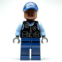 Security Guard, Black Vest, Dark Blue Legs