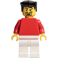 Soccer Player Red Plain Torso, White Legs 2