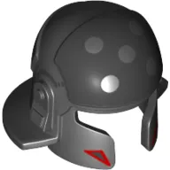 Helmet Imperial Agent with Cheek and Neck Protection with Flat Silver and Red Triangles Print (Agent Kallus)