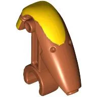 Minifig Head Special with Clip, Mechanical with Yellow Insignia Print (Battle Droid Commander)