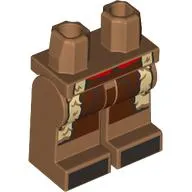 Hips and Medium Nougat Legs with Coat End, Tan Fur, Reddish Brow Lapels, Chains print