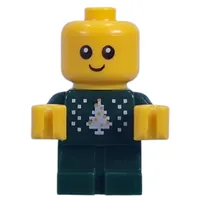 Baby, Dark Green Body, Christmas Sweater