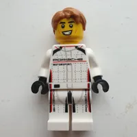 Race Driver, White Race Suit with 'Porsche'