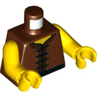 Torso Tunic with Laces Print, Yellow Arms and Hands