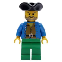 Pirate - Brown Shirt, Green Legs, Black Tricorne