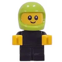 Baby, Racer, Black Body, Lime Helmet
