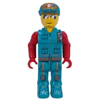 Juniors Midifig, Jack Stone, Dark Turquoise Jumpsuit, Red Arms and Hands