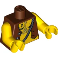 Torso Vest and Anchor Tattoo, Chest Hair Print, Yellow Arms and Hands