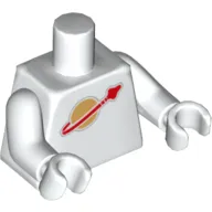Torso Classic Space Logo Print, White Arms and Hands