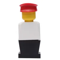 LEGOLAND White Torso, Black Legs, Red Hat