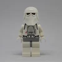 Snowtrooper, Light Bluish Gray Hips, Printed Black Head, White Hands