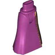 Minidoll Hips and Full Length Skirt with Gold/Dark Green Line print