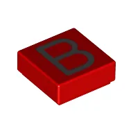Tile 1 x 1 with letter Capital B Print