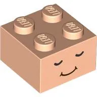 Brick 2 x 2 with Sleeping Face print