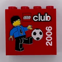 Brick 2 x 4 x 3 with 'LEGO club 2006' Print