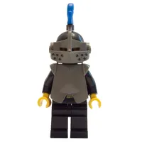 Knight (Breastplate on Black) - Black Legs, Armor, Blue Plume