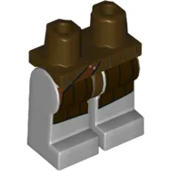 Hips and Light Bluish Gray Legs with Reddish Brown Coattails and Holster Print