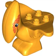 Duplo Dinosaur Pteranodon Adult with Orange Spots around Eyes Print