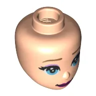 Minidoll Head Medium Azure Eyes, Lavender Eye Shadow, Dark Pink Lips print