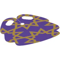 Hipwear Skirt, Rounded Pleats with Gold Stars Pattern