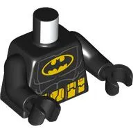 Torso Bodysuit, Muscle Outline, Yellow Batman Symbol, Utility Belt print, Black Arms and Hands
