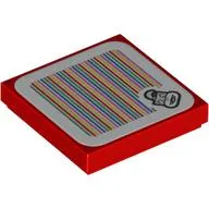 Tile 2 x 2 with Pom Pom and Barcode Print (Sticker)