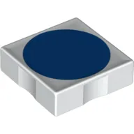 Duplo Tile 2 x 2 with Shape Blue Disc Print
