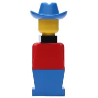 LEGOLAND Red Torso, Blue Legs, Blue Cowboy Hat, Black Scarf