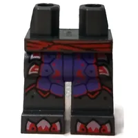 Hips and Pearl Titanium Legs with Red Belt, Dark Purple Armor, Red Trim, Silver Claws print
