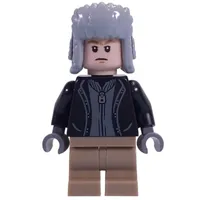 Draco Malfoy - Black Jacket, Light Bluish Grey Ushanka