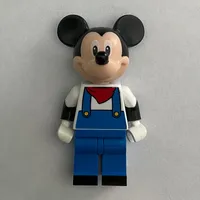 Mickey Mouse in Blue Overalls with Red Bandana