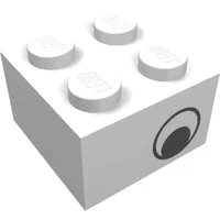 Brick 2 x 2 with Eye [No Pupils] Print on Two Sides, Offset