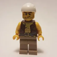 Pirate - Anchor Tattoo, Dark Tan Legs, White Bandana