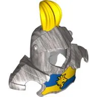 Duplo Armor with Yellow Top Feather and Blue and Yellow Breastplate with Lion and Crown Print